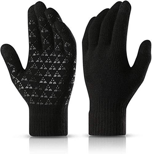 LAPONO Guantes de Invierno, Guantes de Pantalla táctil, Guantes de Punto cálidos para Ciclismo al Aire Libre, Escalada, Deportes para Hombres y Mujeres