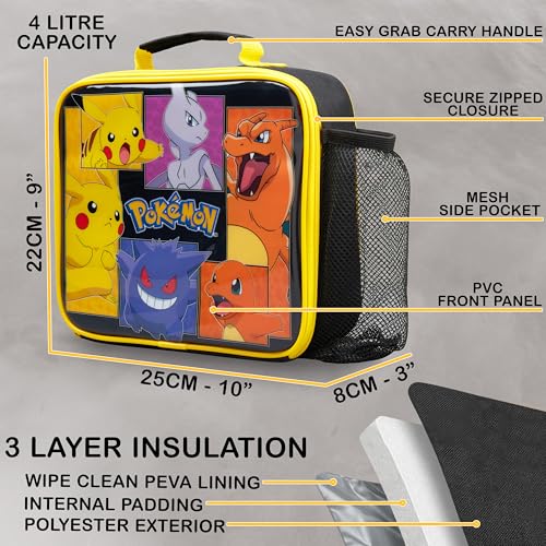 Bolsa isotérmica 4L Pokemon set ideal para el colegio 5