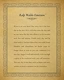 Write It On Your Heart - Ralph Waldo Emerson Quote Printed on Notebook Cover - Vintage Lined Journal...