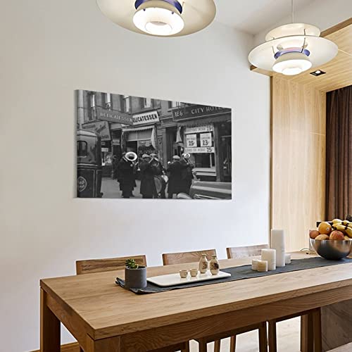 German Colonial Black And White Photography Wall Art Canvas For Wall Decoration Print Painting Life Canvas Wall Art Prints For Wall Decor Room Decor Bedroom Decor Gifts 24X36Inch(60X90Cm) Frame-Styl #TOP2