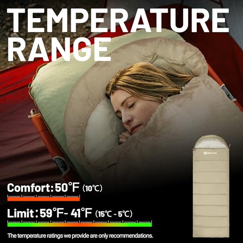 Bolsa de Dormir para Mochileros para Adultos, Desenrollable como Manta, Impermeable, Ligera, para Camping y Viajes al Aire Libre miniatura 2