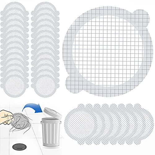 Lot de 50 autocollants jetables en maille pour évacuation de douche et baignoires - 110 mm Cover