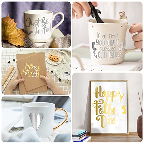 Prime Vinyl Permanent Vinyl, Chrome Gold Vinyl Compatible with Cricut Cutting Machine - 12" x 10 FT Metallic Adhesive Roll for Cup, Decor Sticker, Home Decal
