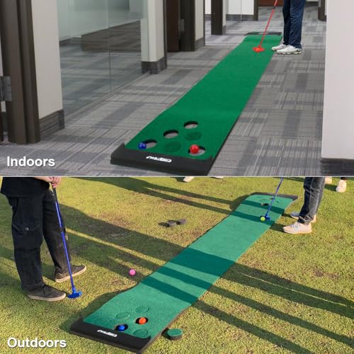 Crestgolf 12 HOLE MAT Golf Pong Mat Game Set Green Mat,Golf Putting Mat With 2 Adjustable Golf Putters, 6 Golf Balls,12 Golf Hole Covers thumb #6