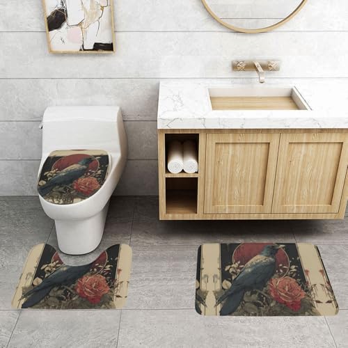 Tapis de salle de bain antidérapants WHJDPP absorbants et sécurisés pour coiffeuse et toilettes