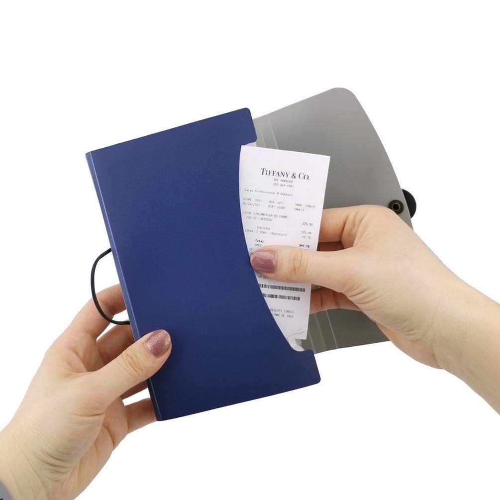 Cartellina Portadocumenti A6 - 12 Scomparti, Blu | Organizzazione Ricevute, Fatture - Foto 4