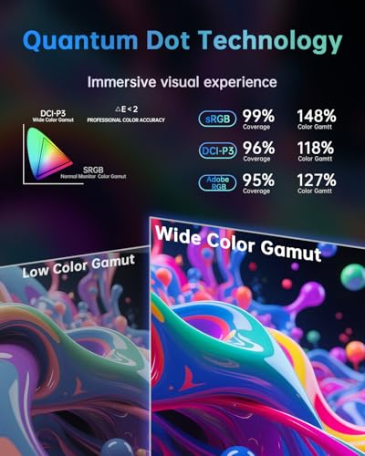 Image of KTC 27 Inch Mini LED Gaming Monitor - 1440P Monitor 2K, HDR1400, 180Hz, Adaptive Sync, 148% sRGB, HDMI 2.0 x 2, DisplayPort 1.4 x 1, Monitors Gamer with Height Angles Adjustable