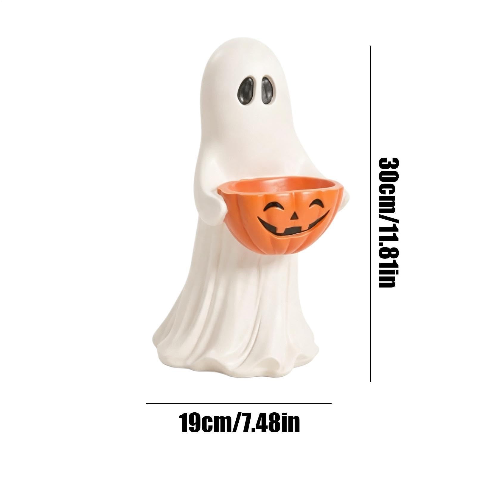 Generisch Halloween miska wodoodporna z żywicy, na słodycze | Dekoracja Halloween Statua Duchów Na Imprezę Drzwi Stół Jesień Domek Gospodarski Wejście Gzyms