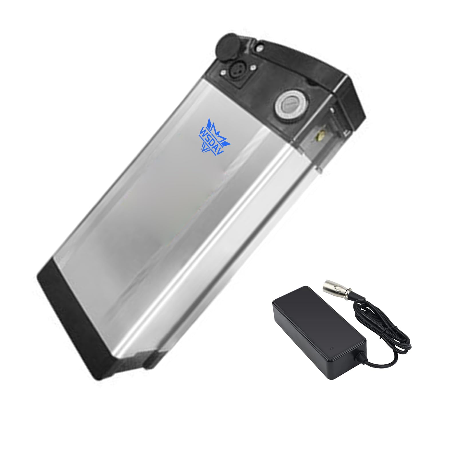 WSDAV Folding Bicycle Battery 36V 48V 52V Lithium Battery Pack 8Ah 10Ah 12Ah 15Ah 20Ah 25Ah Replacement Batteries with Charger,36V10Ah
