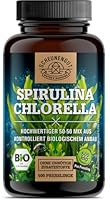 Spirulina Chlorella Tabletten -BIO- 6000mg je Tagesdosis I WICHTIG: 100% zertifzierte Bio-Ware I 500 Chlorella Spirulina Presslinge aus kontrolliert biologischem Anbau I Vegan - DE - Scheunengut®