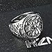 HZMAN Men's Vintage Stainless Steel Ring Lion Head Shield Biker Gold/Silver