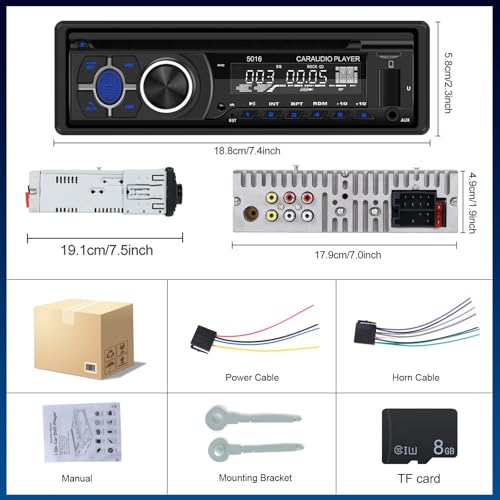 Reproductor Car Stereo UNITOPSCI Single Din CD DVD Bluetooth miniatura 7