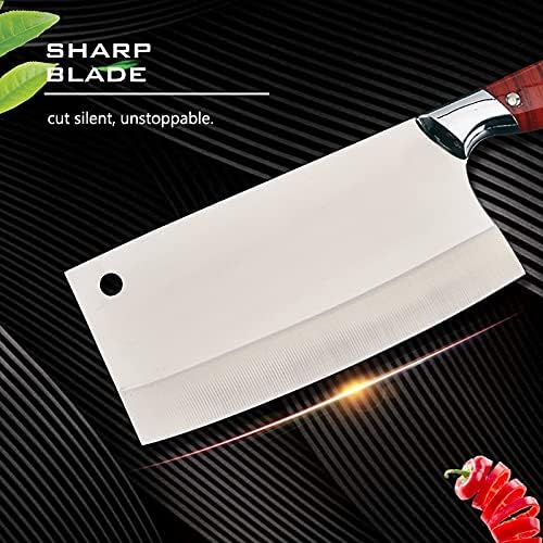 Meat Cleaver,Cleaver Knife 7.7 inch Sharp Blade Kitchen Knife Meat Chopping Slicing Vegetables Cutter High Carbon Steel Chef Knife Fish Knife Cleaver