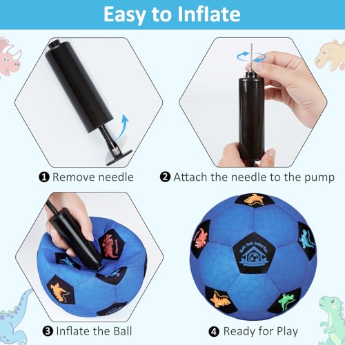 Image of Indoor Soccer Ball Size 3 Silent Soccer Balls Gifts for Beginners, Soft Foam House Training Balls, Lightweight Soccerball with Pump for Home Practice