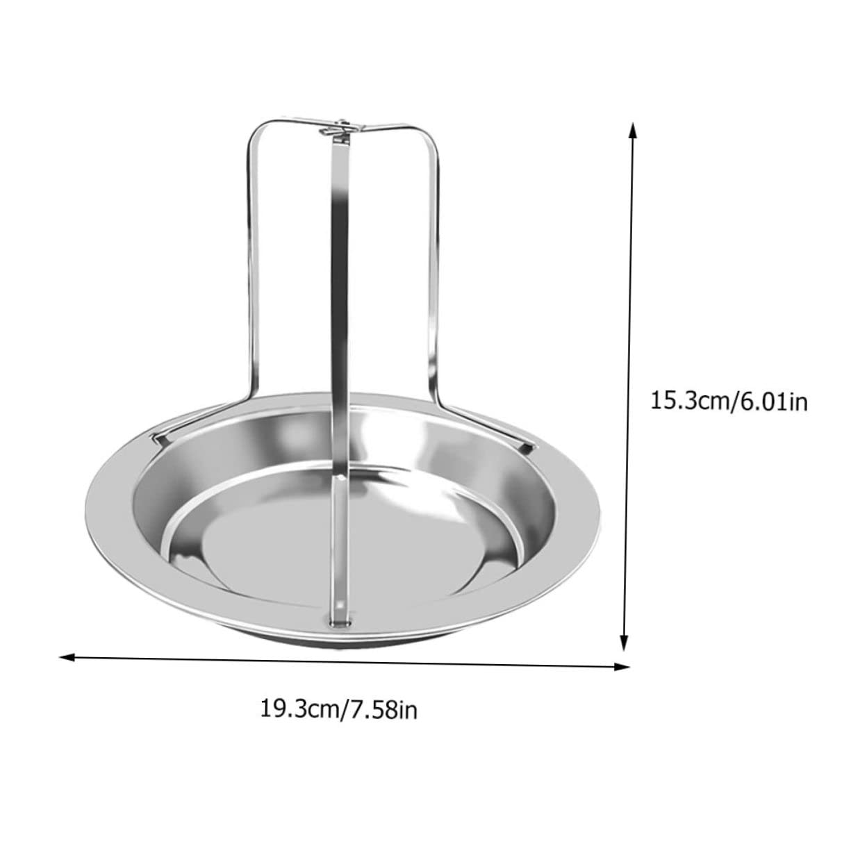 OHPHCALL Detachable Stainless Steel Chicken Roasting Rack with Brush Non Stick Barbecue Grill for Camping Easy to Clean Ergonomic Design for Roasting Compact and Portable Cooking Tool
