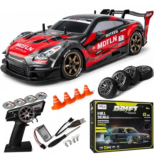 Image of XDRIFT Pro 1:16 RC Drift Car 4WD High Speed Racing Car with Proportional Control, LED Lights & Rechargeable Battery - Remote Control Car for Kids & Adults