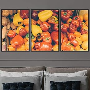 signwin 3 Piece Framed Canvas Wall Art Colorful...