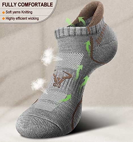 Image of BULLIANT Men Running Ankle Socks 6Pack-Cushioned Support-Low Cut No Show