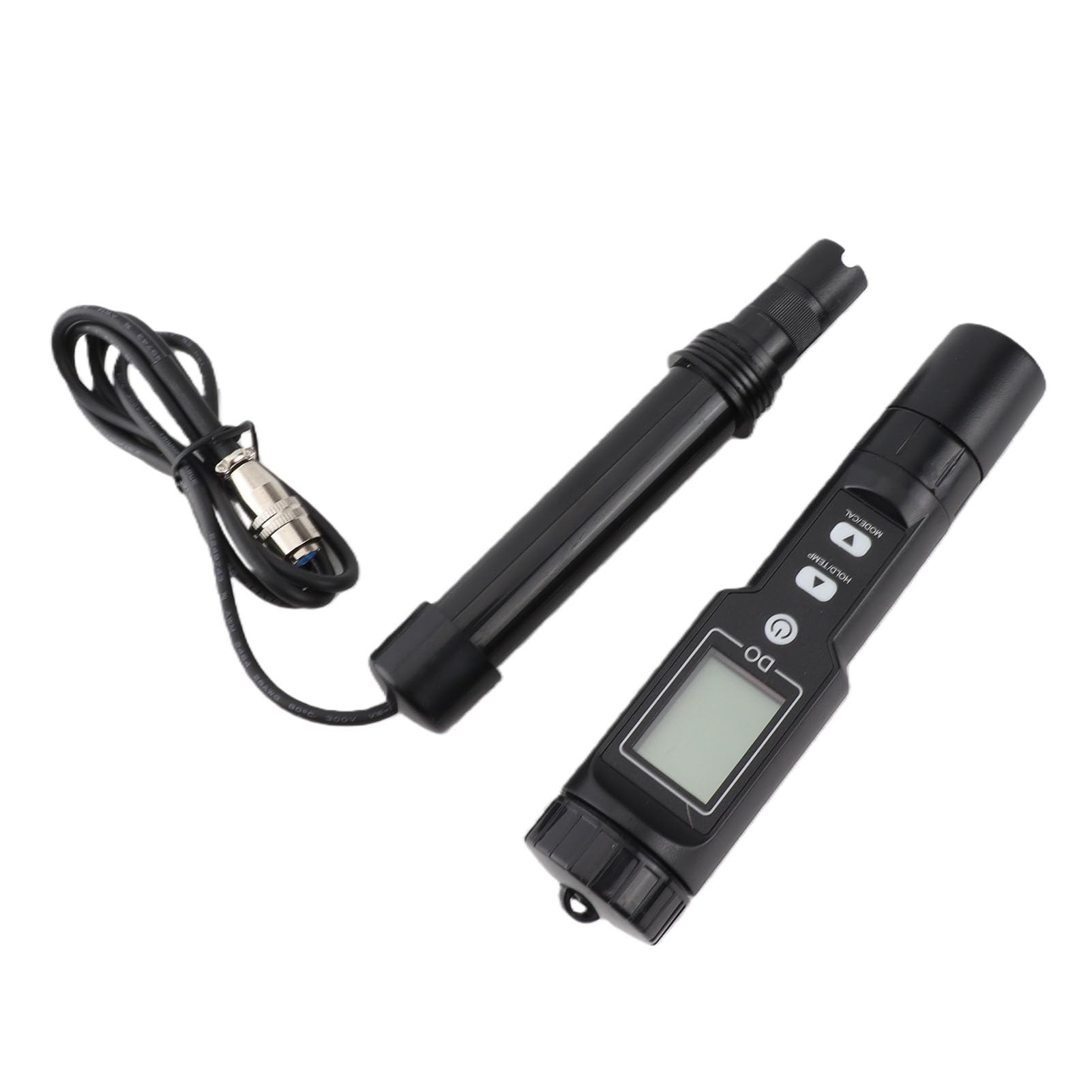 Generic Medidor de Oxígeno Disuelto con Sonda Desmontable y Probador de Calidad con Pantalla Digital para Acuarios, Estanques, Laboratorios y Acuicultura Compensación de Temperatura Apagado