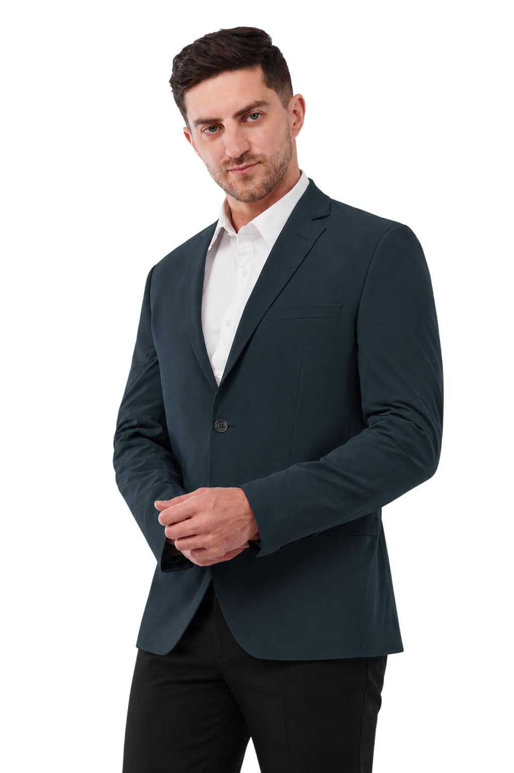 saintx Men's Premium 4-Way Comfy Stretch Sunscreen Blazer | Light Weight, Designed for Summers | Fully Lined | Comfort able Slim Fit | Wrinkle Resistant, All-Day Casual & Formal Signature Coat (JK11)-picture-15