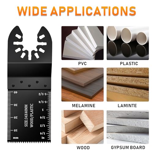 50PCS Multi Tool Blades,Universal Oscillating Saw Blades Professional Wood/Plastic Multitool Blades Wood Cutter Quick Release,Compatible with Milwaukee, Makita, Ryobi, Rockwell, Bosch 5 50PCS Multi Tool Blades,Universal Oscillating Saw Blades Professional Wood/Plastic Multitool Blades Wood Cutter Quick Release,Compatible with Milwaukee, Makita, Ryobi, Rockwell, Bosch - Image 5