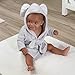 Gerber Baby Hooded Animal Character Bathrobe, Grey Elephant, 0-9 Months