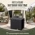 Flamaker Deck Box 30 Gallon, Waterproof Resin Small Storage Box with Lid, Outdoor Patio Furniture Cushion Garden Tool Organizer, Lockable Package Delivery Box for Porch Balcony (Black)