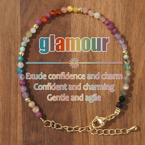 7 Chakra Healing Crstay Beaded Adjustable Bracelets for Women Dainty Energy Stone Beads Friendship Bracelet,Handmade Fashion Chamm Jewelry Gifts 6