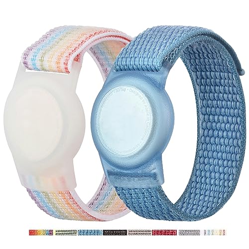 Image of Bracelet for AirTag Kids,Protective Cover for Air Tag with Nylon Wristband