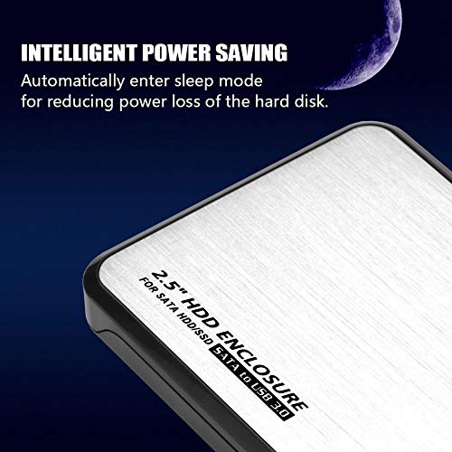 Woyisisi Festplattengeh?use f¨¹r Externe Festplatten f¨¹r 2,5-Zoll-SATA-zu-USB-3.0-SDD-Adapter(Splitter) – Bild 4