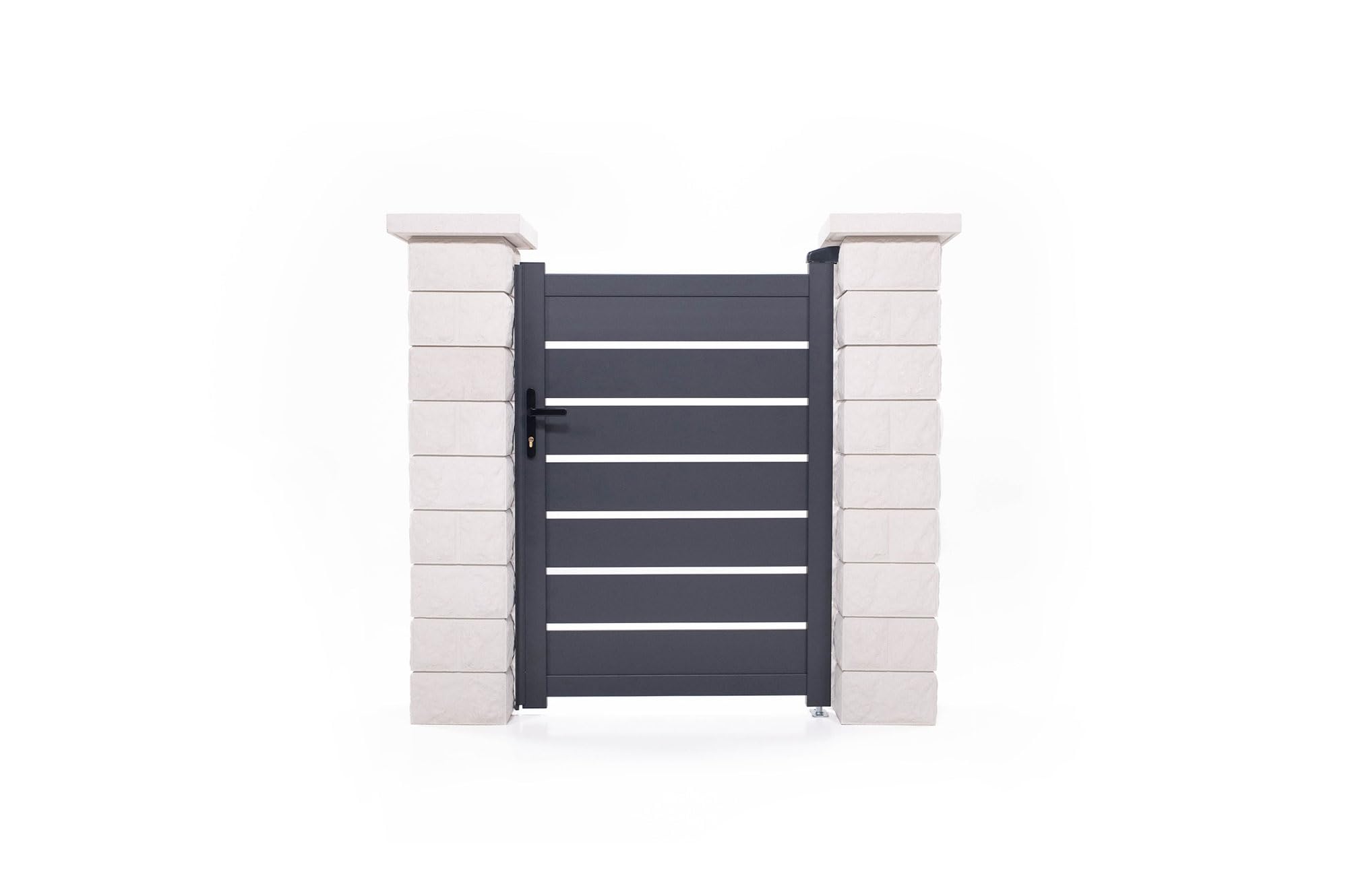 Portillon VOGEL 1x1,40m Aluminium Gris Anthracite – Design Ajouré Élégant et Moderne...