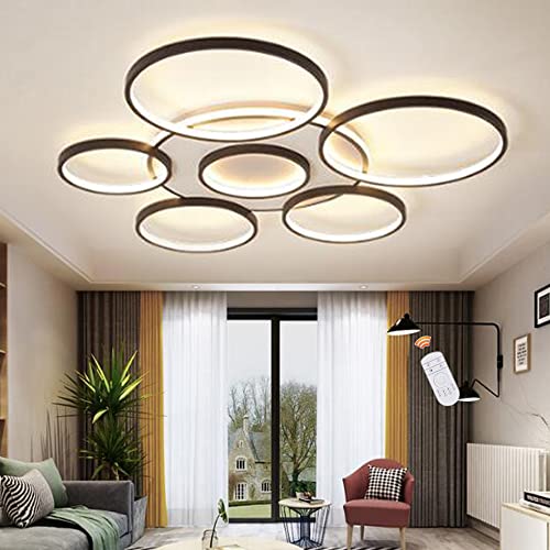 Globo Flurleuchte Deckenleuchte Wohnzimmerlampe Küchenlampe LED Rund Weiss Alu Dimmbar Etc27918 Double Globo Lighting