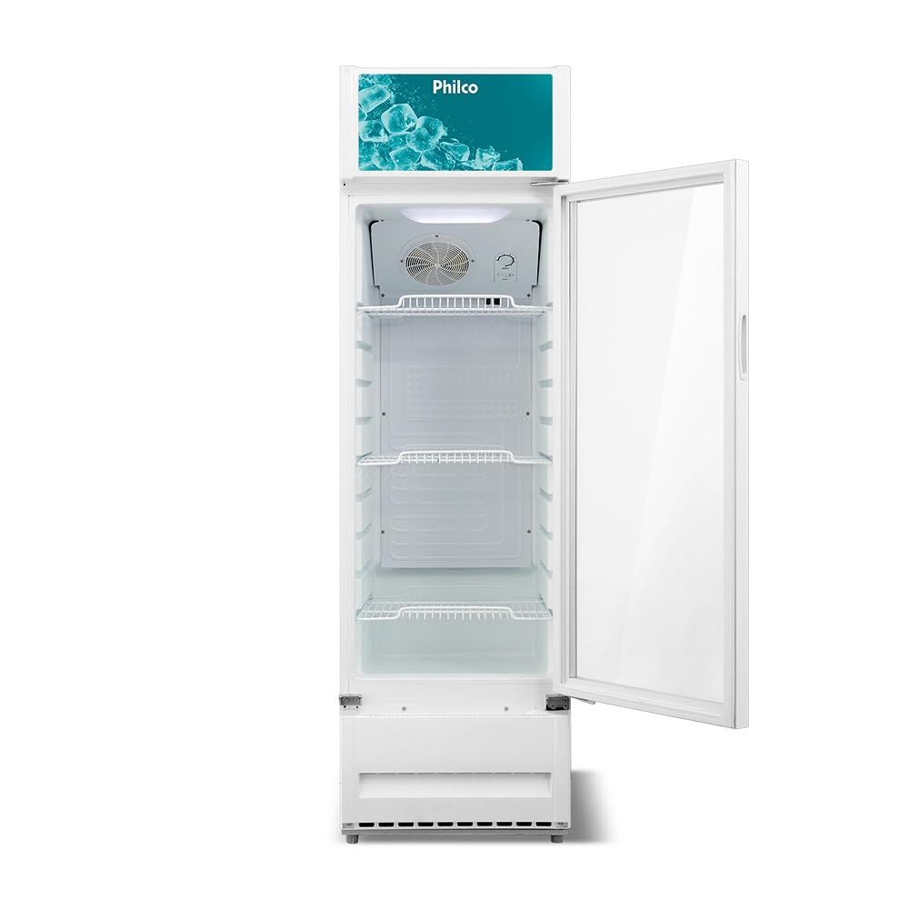 屏風A Expositor Vertical Philco 309 Litros Porta de Vidro Branco PRE319