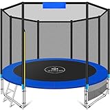 KESSER® Trampolin Outdoor Ø427cm Gartentrampolin Kinder Trampolin Komplettset + Sicherheitsnetz, Leiter & Familien Trampolin für Garten + Seitentasche & Montageset, belastbar bis 150kg
