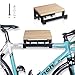 Produktbild pedl® Fahrrad Wandhalterung - Design Fahrrad Aufhängung Stahl & Holz für Rennrad, Fixie, E-Bike, Mountainbike - Indoor Fahrradhalterung für Wohnung, Wohnzimmer, Garage - mit Regal und Haken (Schwarz)