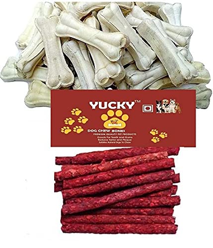 Yucky Dog Mutton Munchy 1 Kg with 1 Kg 4 Inch Bones Dog Chew Bones Rawhide Pressed Bone and Treat (B09556Q92D) Amazon Price History, Amazon Price Tracker