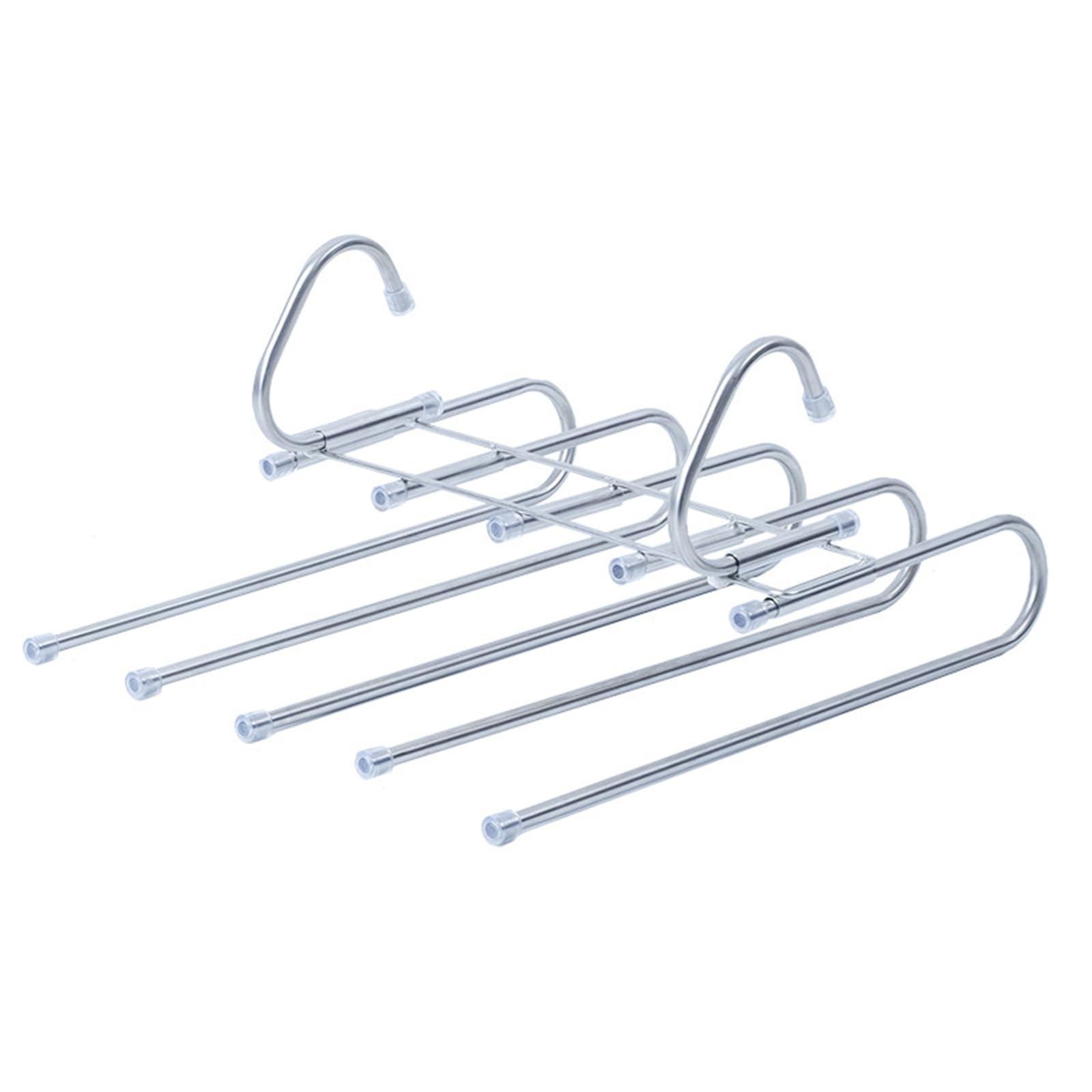 Trousers Hangers Folding Trouser Rack Storage Pants Hangers Space Saving