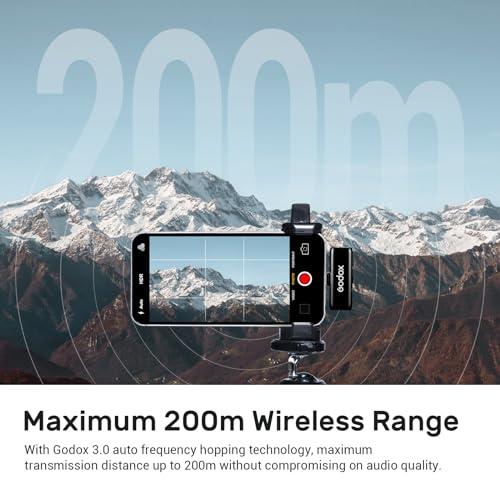 Image of GODOX WES2 Kit2 Wireless Lavalier Microphone for Android /USB C, 8H Battery Life, Dual Channel 2.4G Wireless Mic, 200m(656ft.) Range, Noise Cancelling with Charging Case for Vlogging, TikTok, Interview
