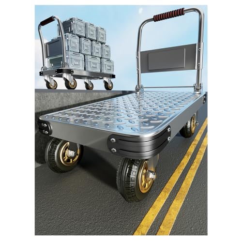 Carretilla plegable de plataforma 675KG 73x48x80cm negra miniatura 7