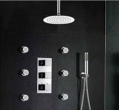 Pomme de douche pluie Gowe thermostatique contre les variations de température d'eau