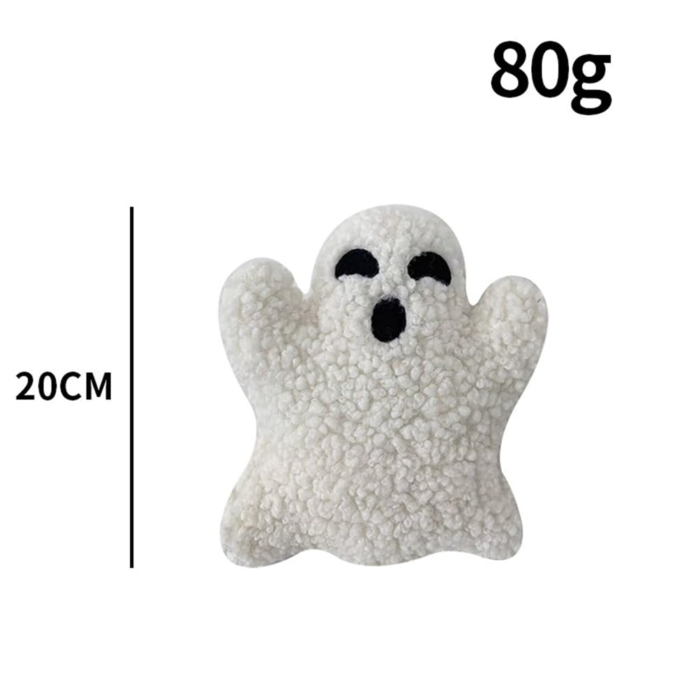 2 Pezzi Cuscini Fantasma Di Halloween – Peluche Morbido 30 Cm – Design Carino Occhi Neri – Per Decorazione Casa E Divano – Lavabile