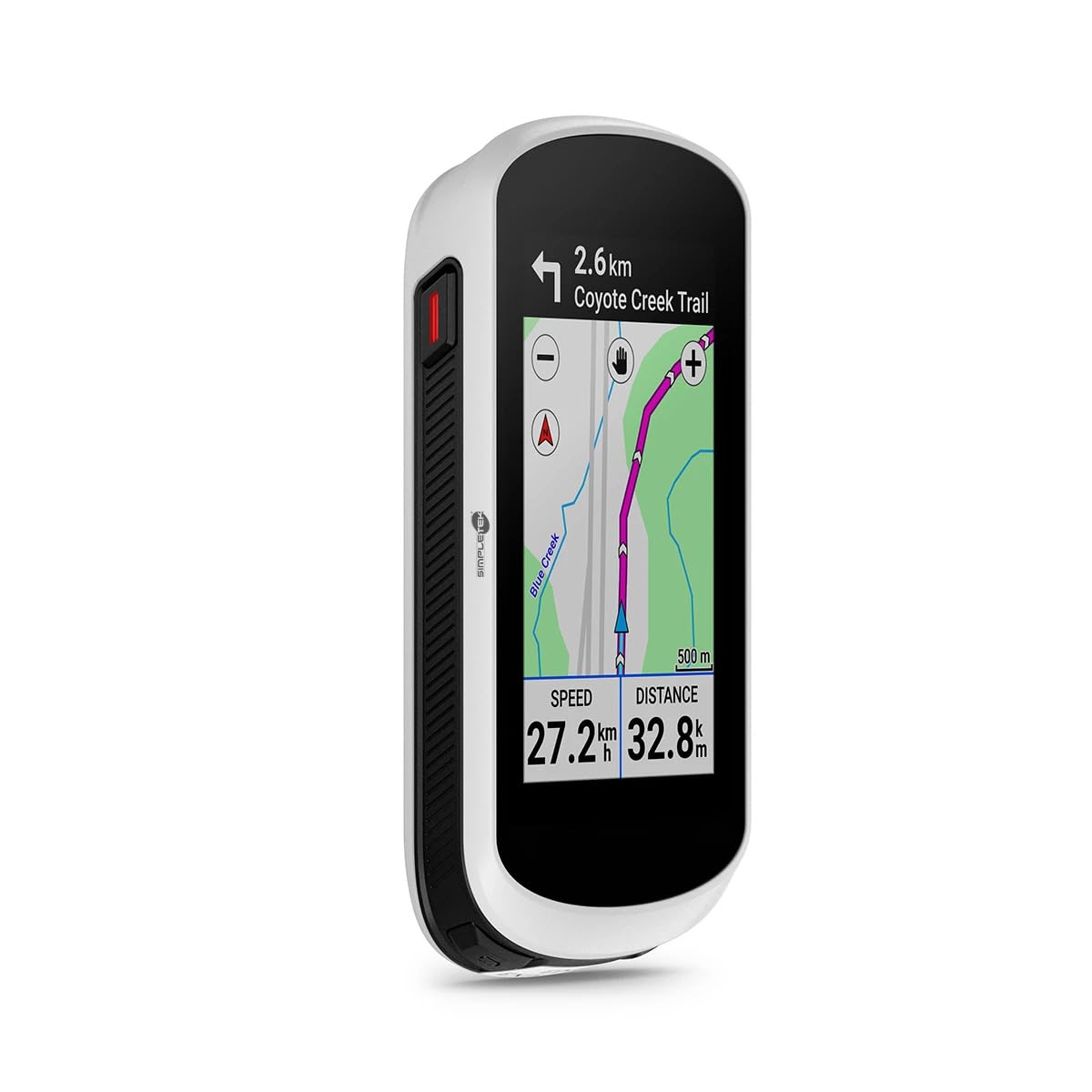 SIMPLETEK - Ciclocomputer Gps Lcd 3" Con Supporto Alimentato Continuo | mappe integrate, altimetro barometrico, IPX7, 240 x 400 pixel, autonomia 16 h, memoria 16 GB, Bluetooth, ANT+, LiveTrack