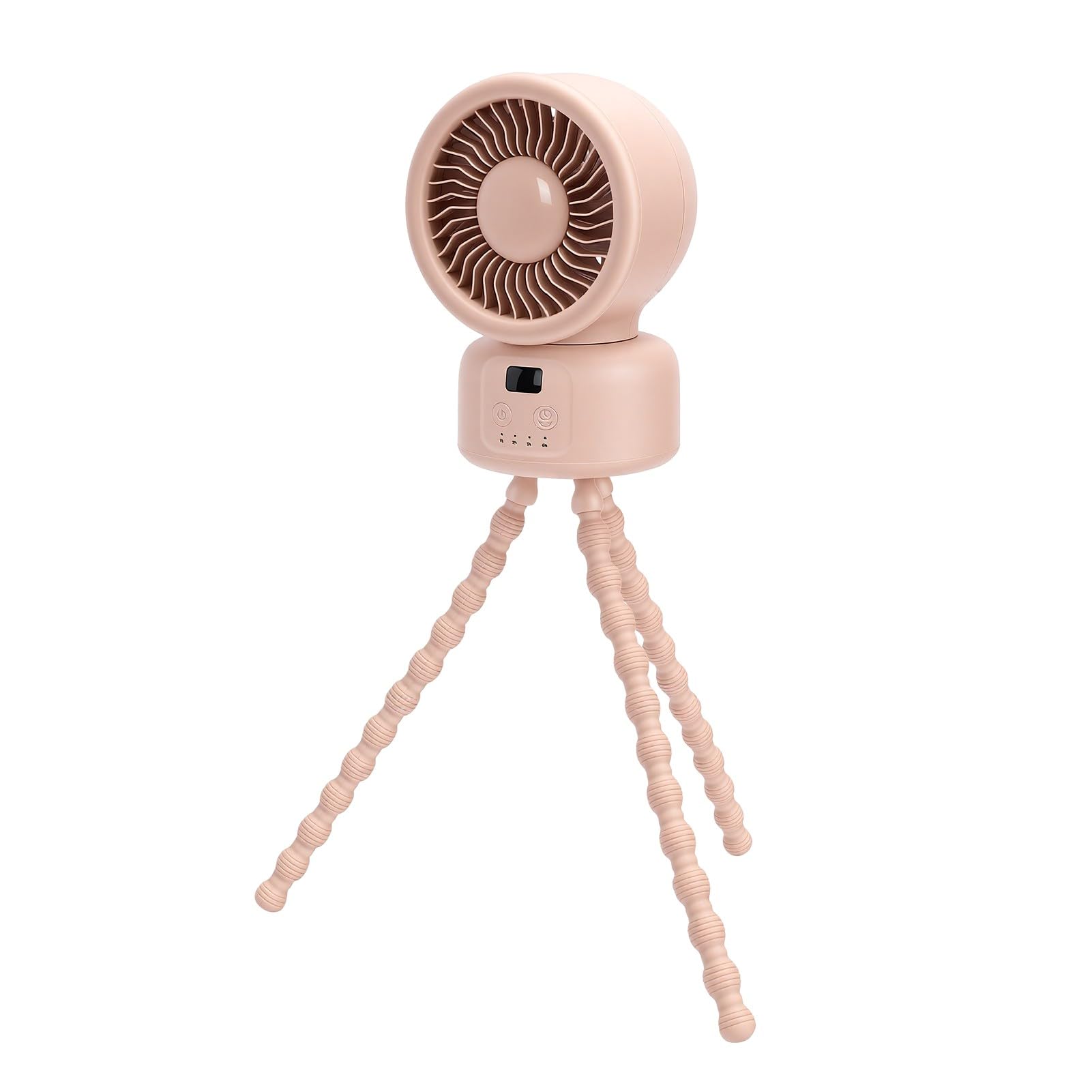 Diyeeni Ventilador para Cochecito de bebé con Batería de 9000 MAh, Ventilador con Clip Recargable, Trípode Flexible Oscilante de 360 ​​grados, de Escritorio Portátil Silencioso para Acampar Al Aire