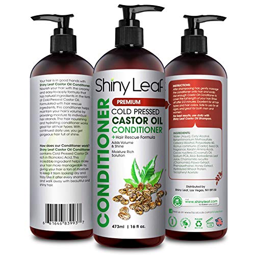 Castor Oil Shampoo and Conditioner For Hair Growth, With Organic Castor Oil, Sulfate Free, Curly Hair Approved, Safe for Color Treated Hair, Repair Hair Damage 16 Fl. Oz. - Thumbnail 6