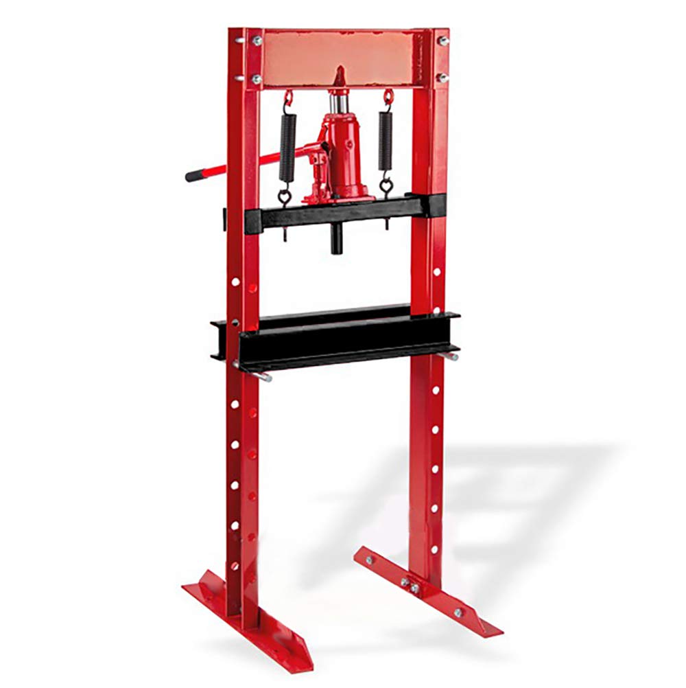 PRESSA IDRAULICA OFFICINA 12'000KG 12T COLONNA BANCO PRESSATRICE STRETTOIA MORSA CUSCINETTO CRIC SPINGI FORZA