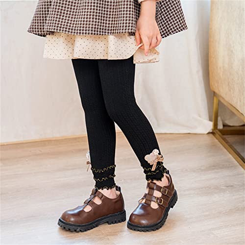 KAGAYD Girls Leggings Cotton Full Length Leggings Soft Comfortable Footless Leggings Stretchy Tights Pants2