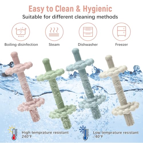 Image of 4 Pack Baby Teething Toys - Anti-Choking Design