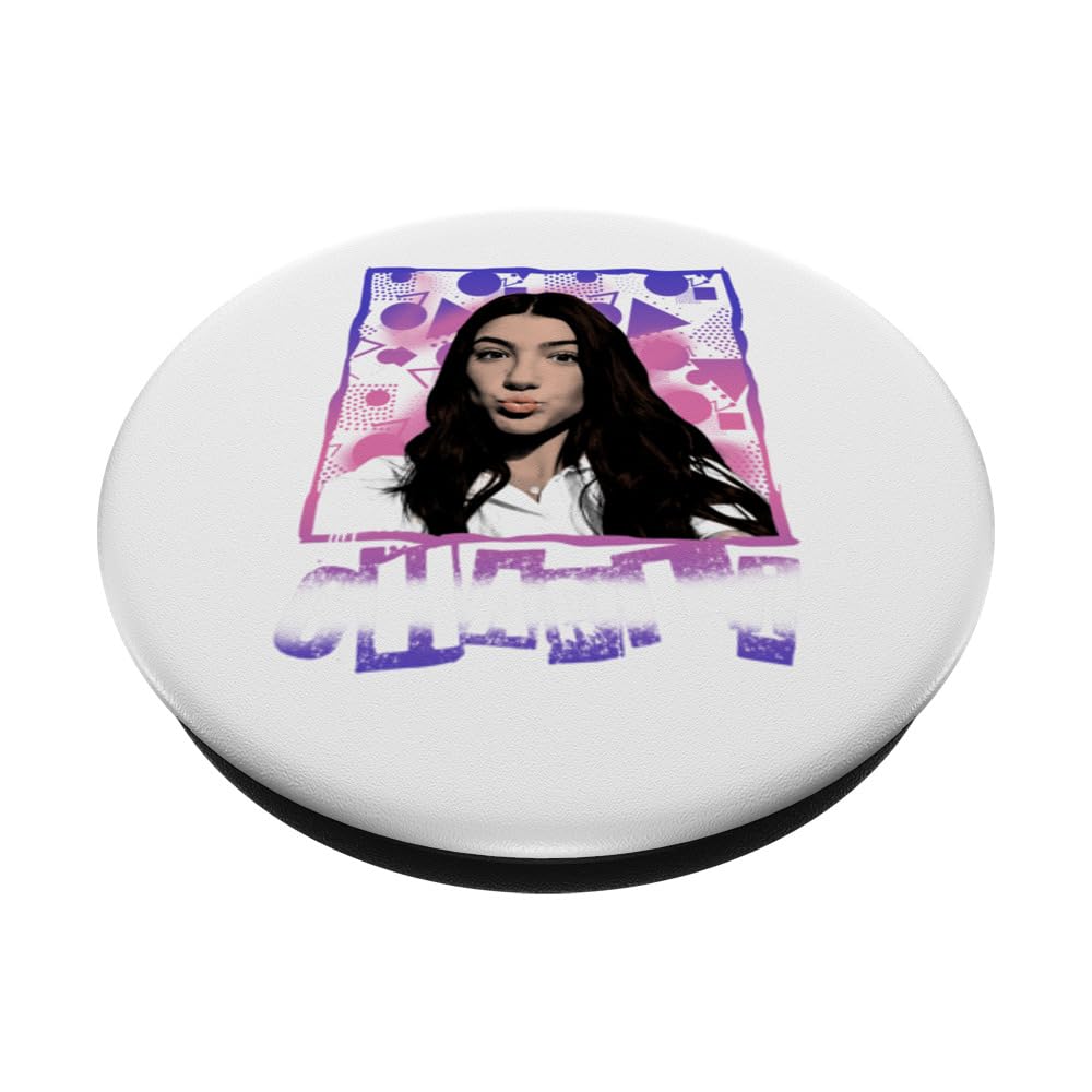 Official Charli D'Amelio Abstract Light Kiss PopSockets Swappable PopGrip, Black - Image 2