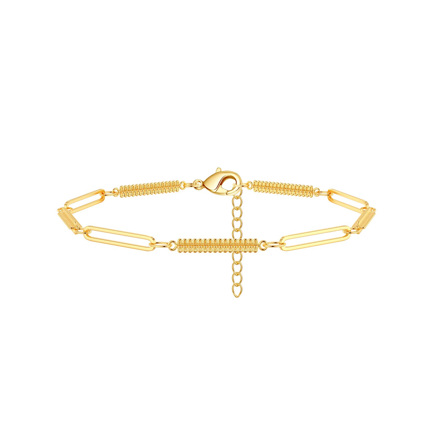 Womens Dainty Gold Chain Bracelet,Simple Layered Chain Bracelets,Beaded Turquoise Bracelet,Charm Crystal Bar,Heart,Karma,Triangle,Pearl Bracelets for Women
