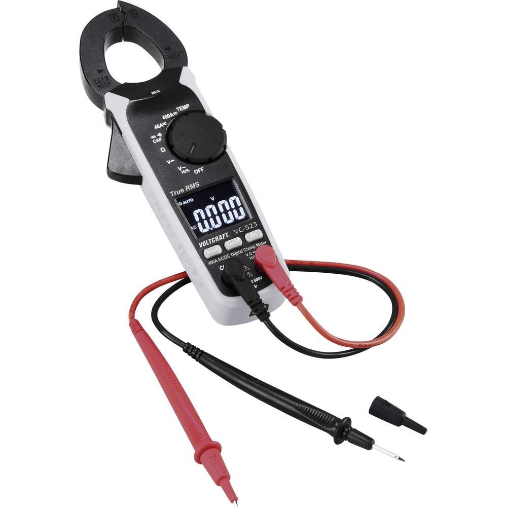 Pince ampèremétrique VOLTCRAFT VC-523 VC-8466760 numérique étalonné: dusine (sans certificat) CAT III 600 V Affichage (nombre de points): 4000 1 pc(s)